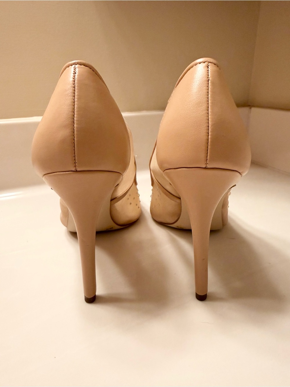 Jessica Simpson Elegant Nude Pointed-Toe Stiletto Pumps size 8.5 - Picture 5 of 7